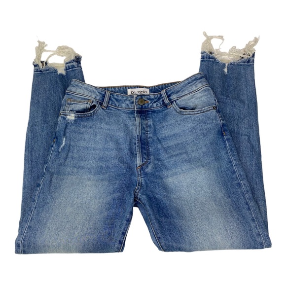 DL1961 Jeans Size 28 Bella High Rise Vintage Slim Button Fly Distressed Raw Hems - Picture 8 of 15